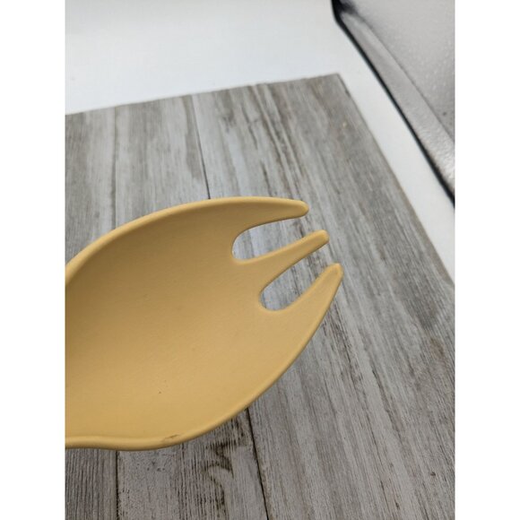 Tupperware #3 Harvest Gold Lot of 2 Salad Spoons Sporks Serving Utensil 12" - Picture 9 of 9